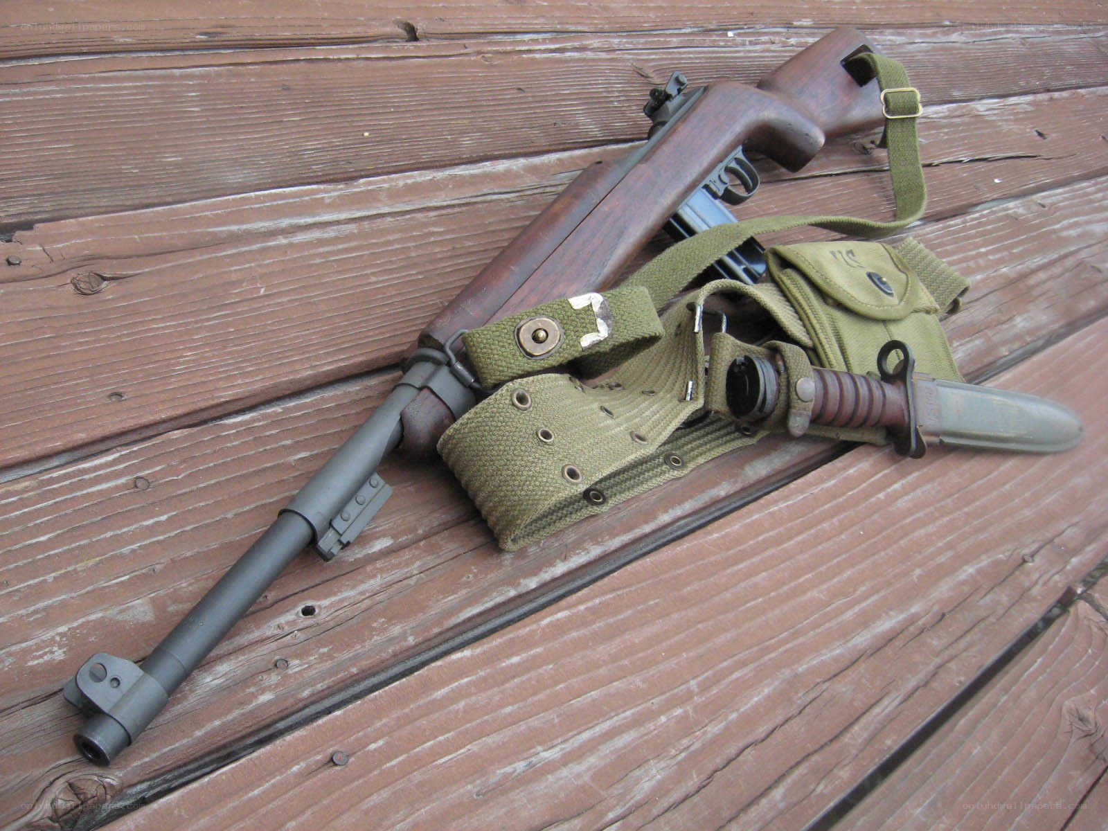 M1 Carbine with bayonet