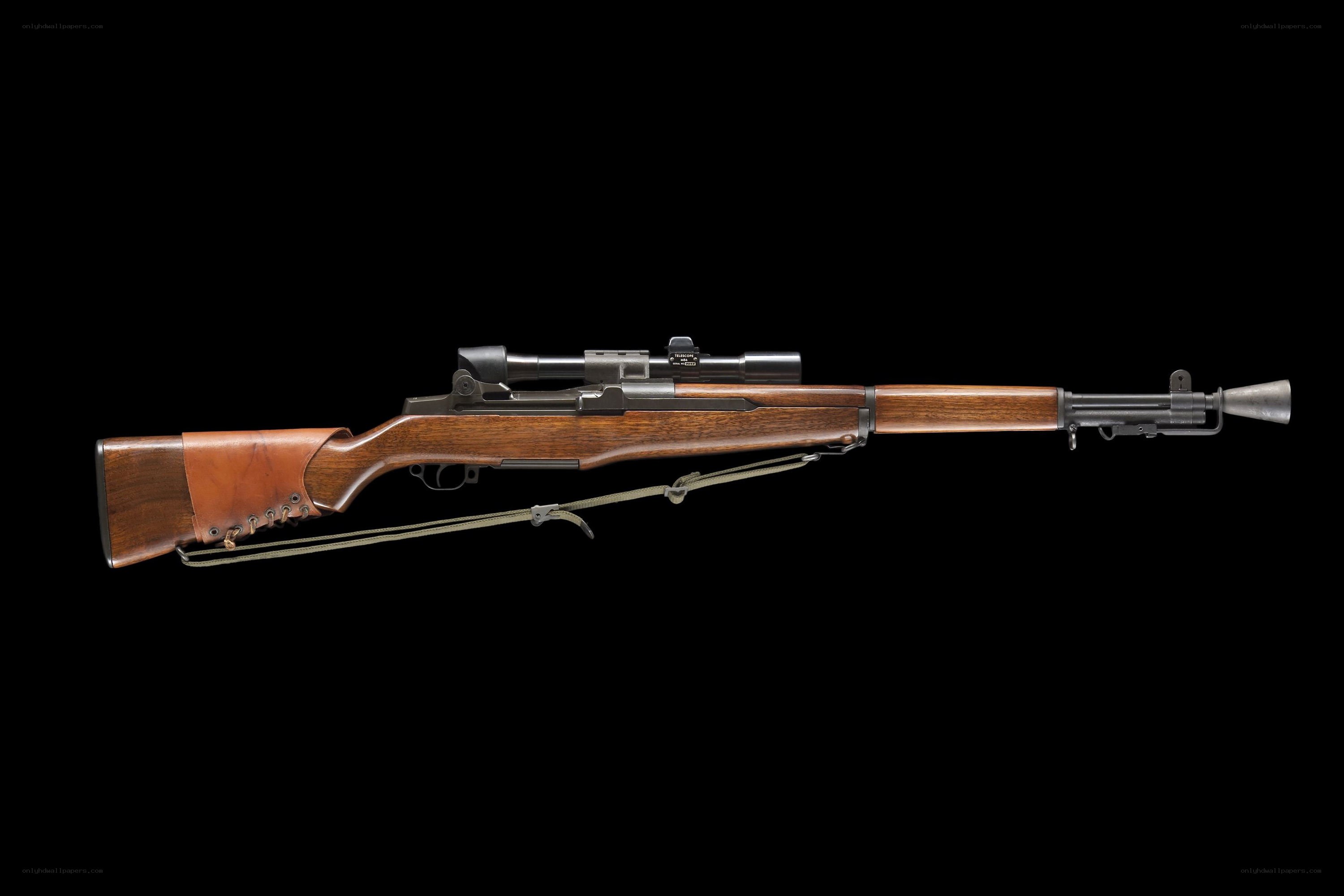 M1 Garand rifle with scope