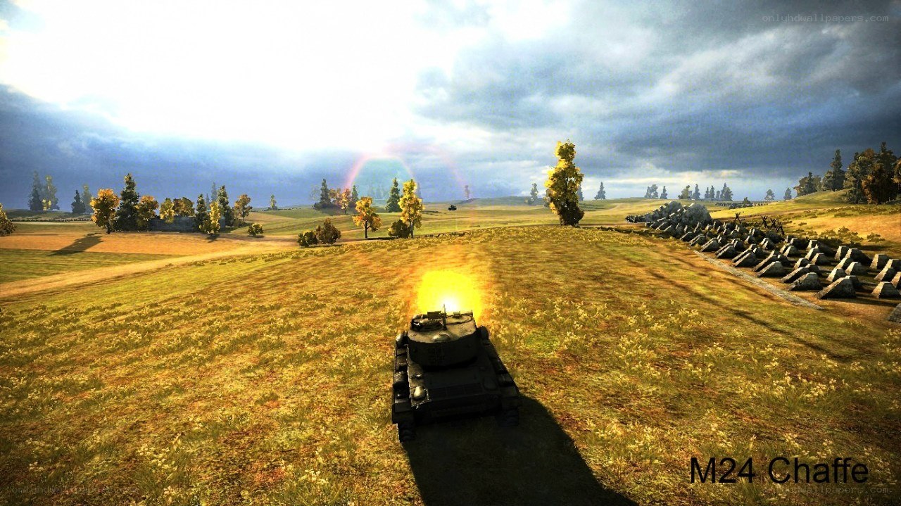 M24 Chaffee tank in a field