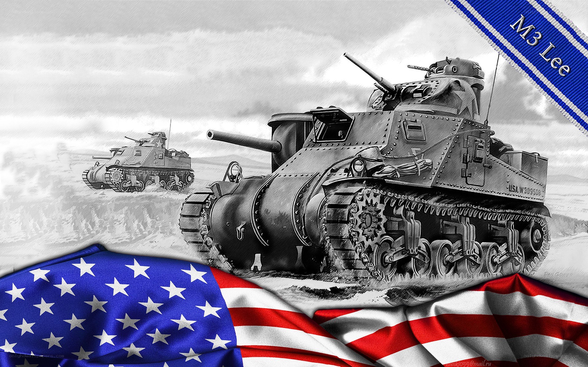 M3 Lee tanks in action