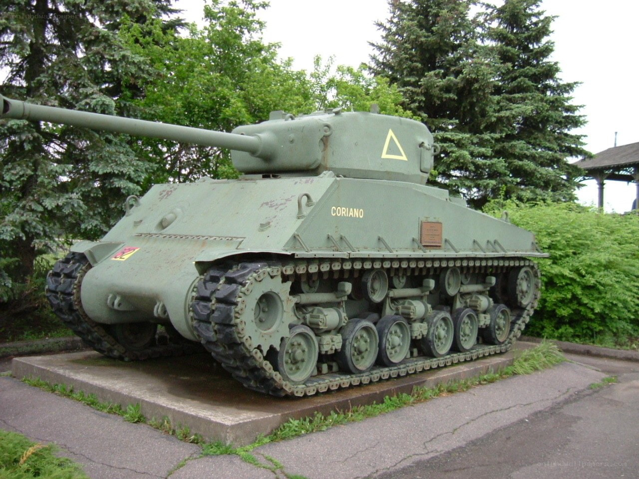 M4 Sherman tank on display
