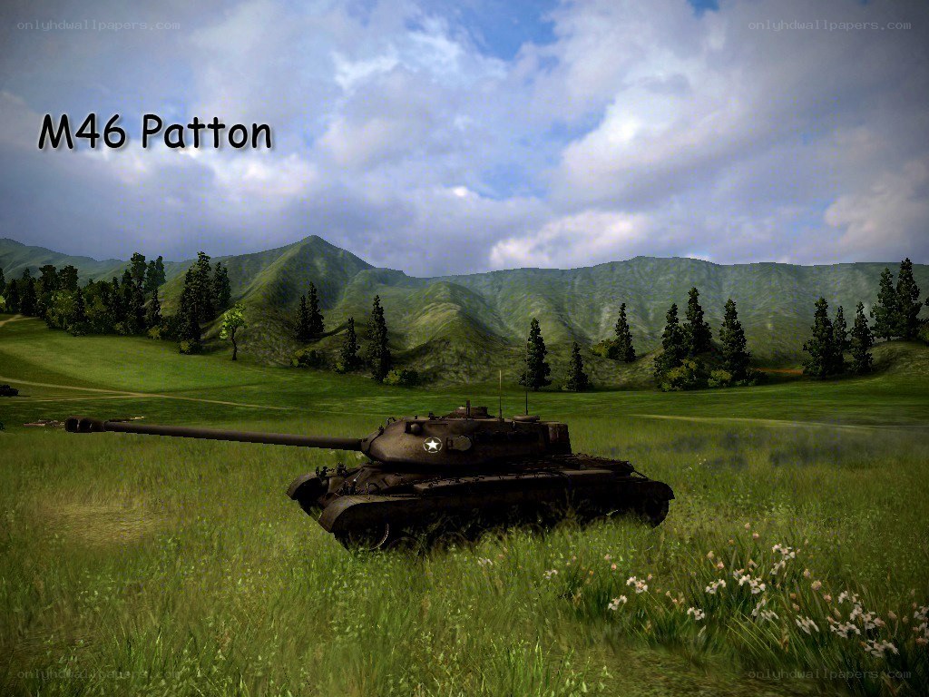 M46 Patton tank in a field