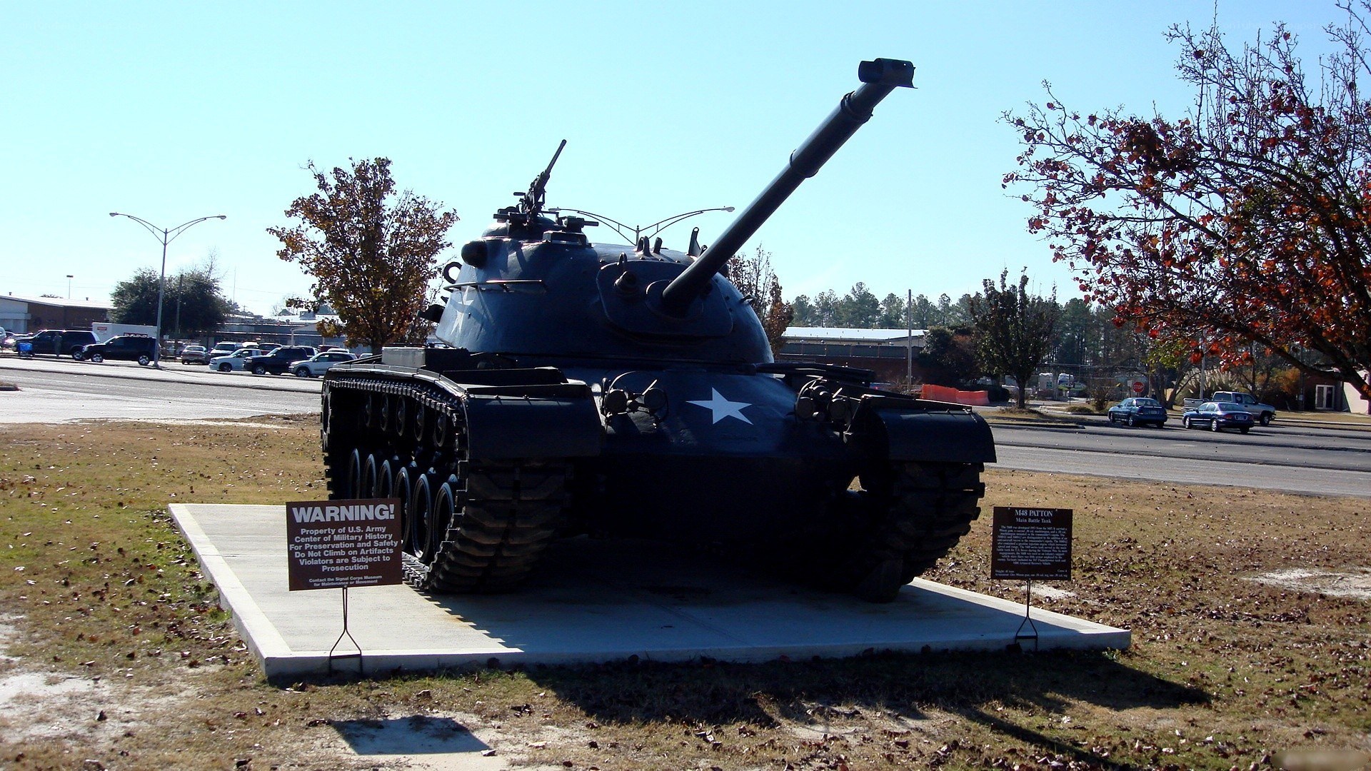 M48 Patton tank on display
