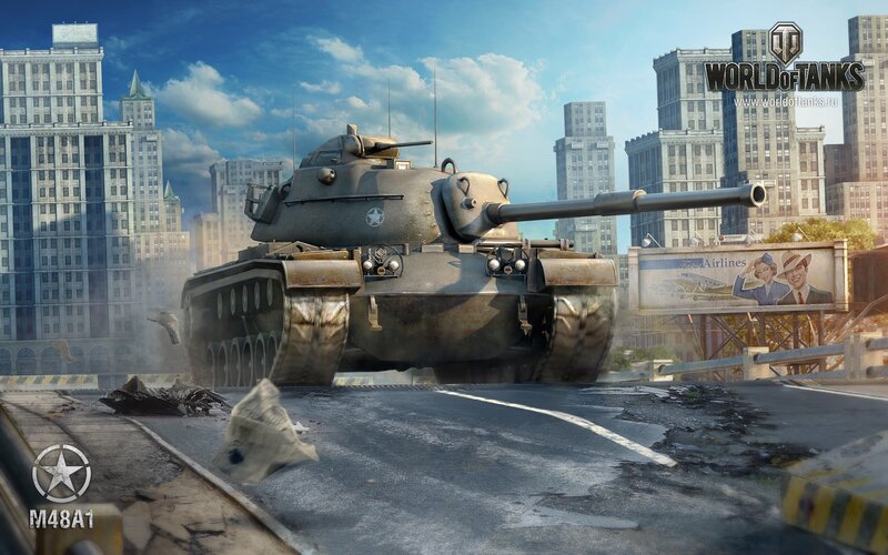 M48A1 Tank in City — Gray