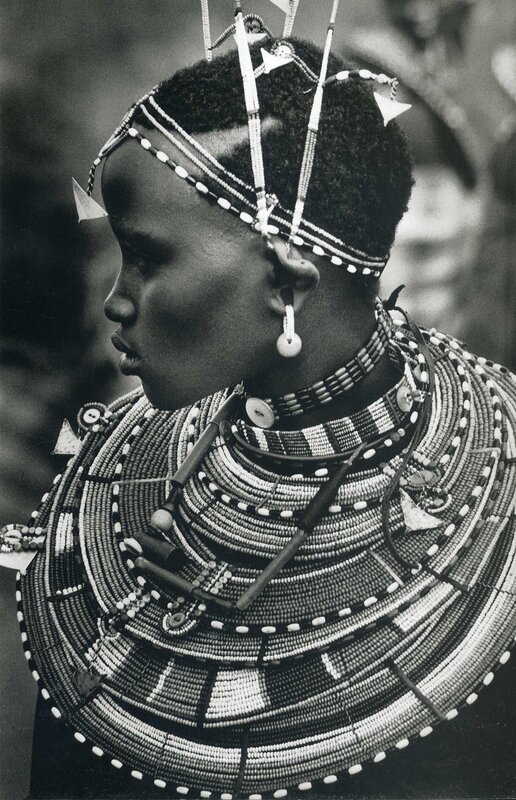 Maasai woman in traditional beads