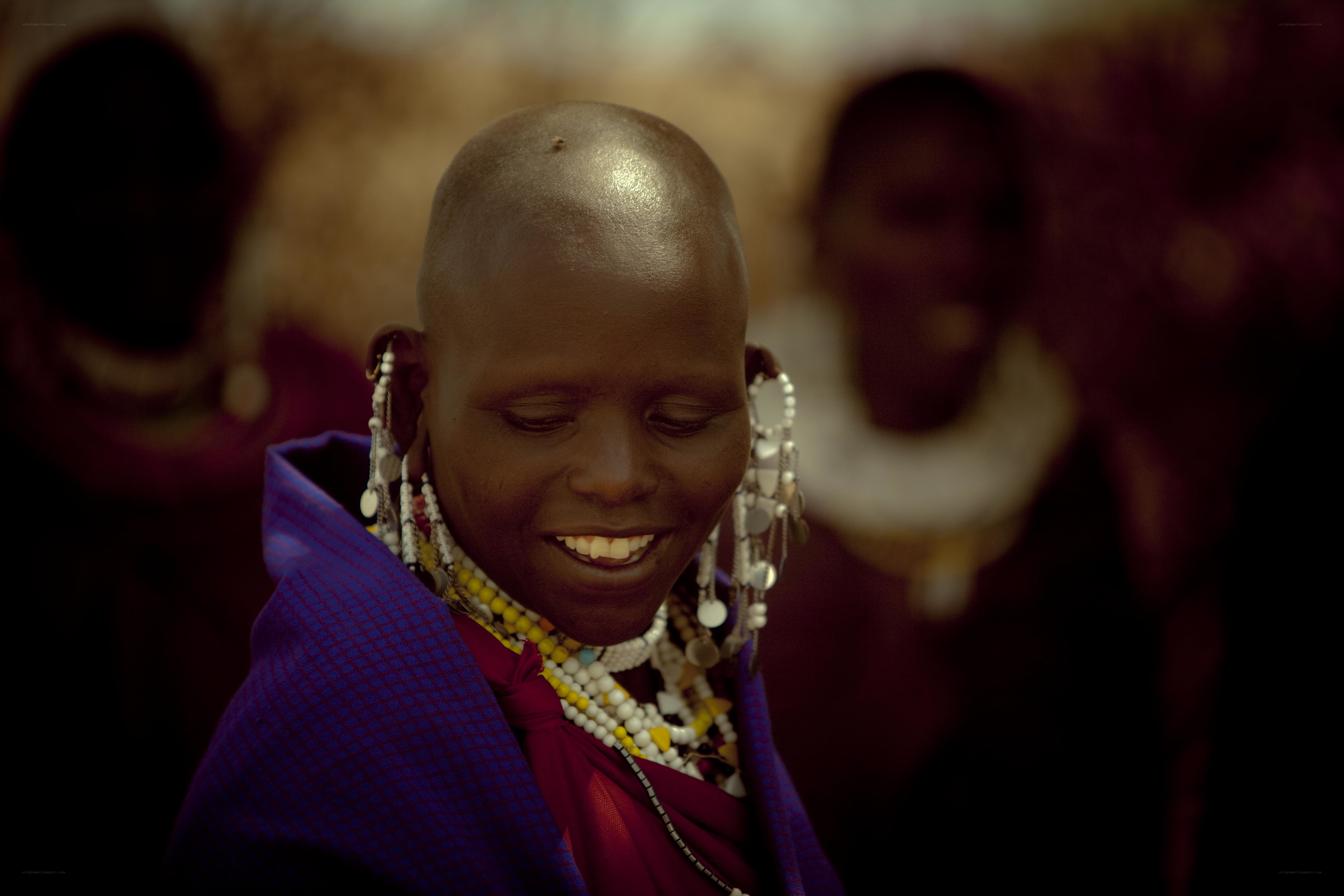 Maasai woman smiling