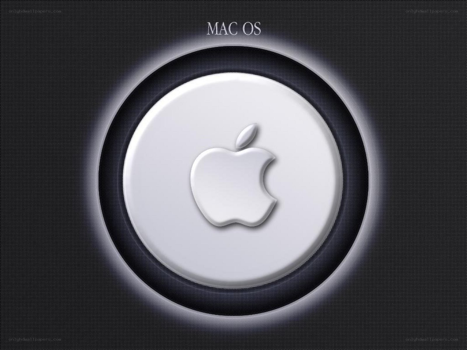 Mac OS logo on dark background
