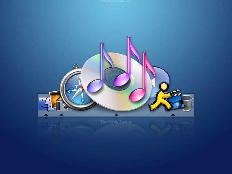 Mac OS X Dock Icons — Blue