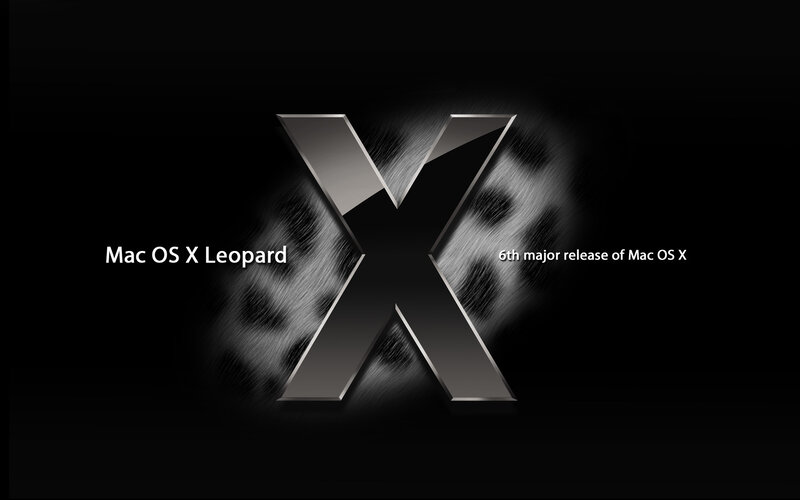 Mac OS X Leopard Logo — Black