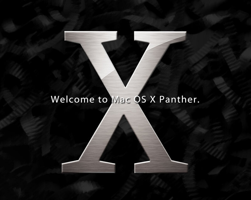 Mac OS X Panther welcome screen