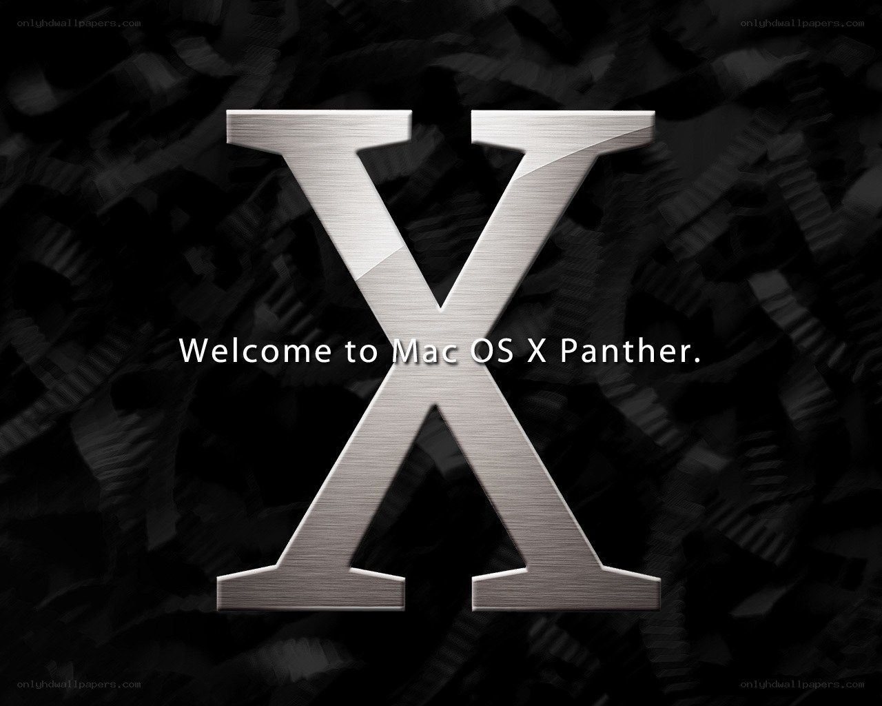 Mac OS X Panther welcome screen