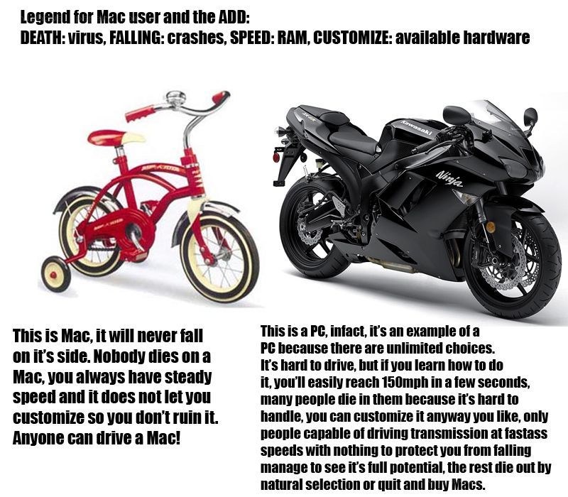 Mac vs PC motorcycle meme