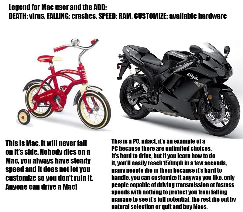 Mac vs PC motorcycle meme