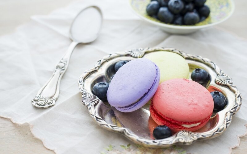 Macarons and Blueberries — Purple
