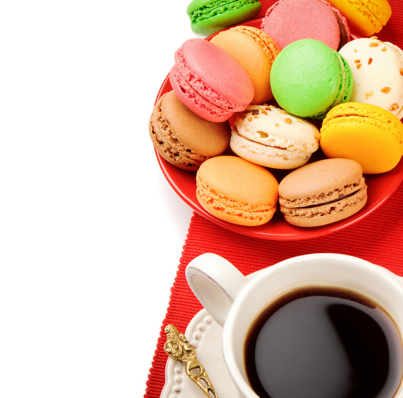 Macarons and Coffee Cup