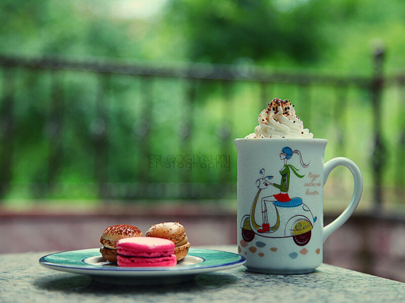 Macarons and Coffee Mug