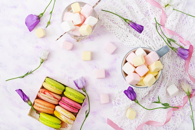 Macarons and Marshmallows — Purple