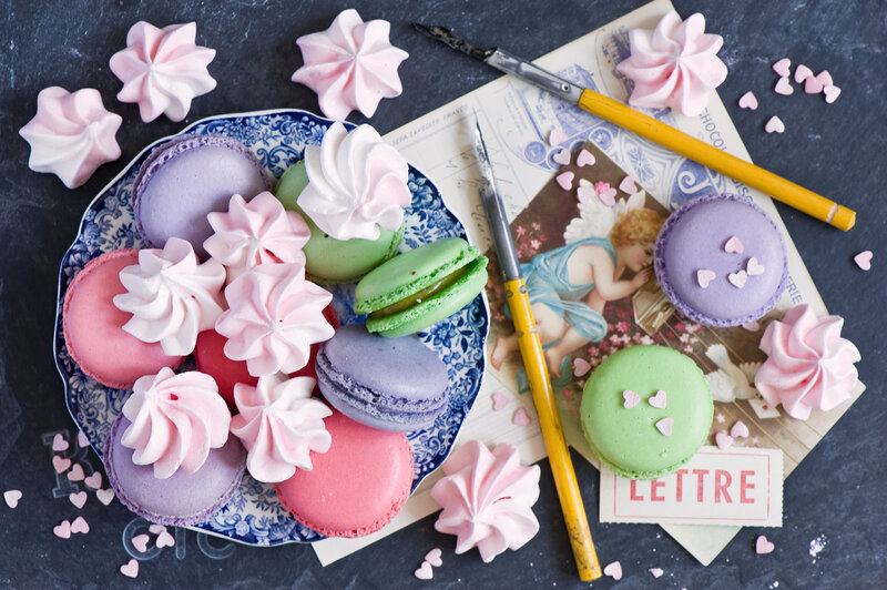 Macarons and Meringues — Pink, Sweet