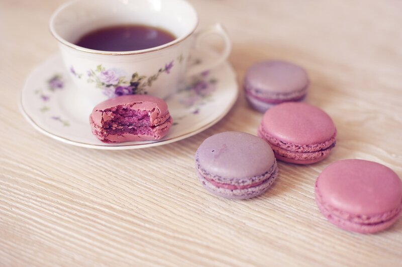 Macarons and Tea Cup — Pink, Calm