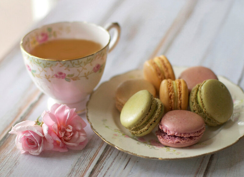 Macarons and Tea Cup