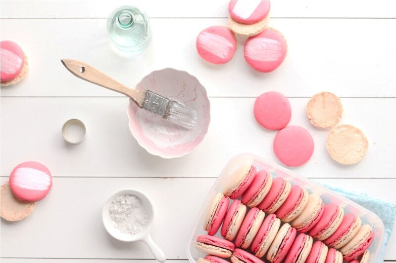 Macarons Being Decorated
