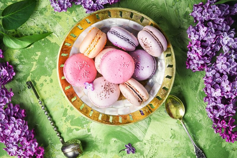 Macarons in a Bowl — Green