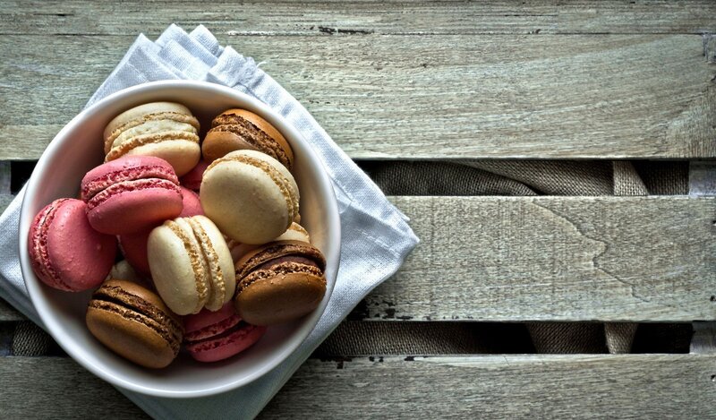 Macarons in a Bowl — White, Calm