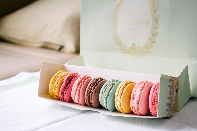 Macarons in a Box — Pink, Calm, Photograph, Pillow