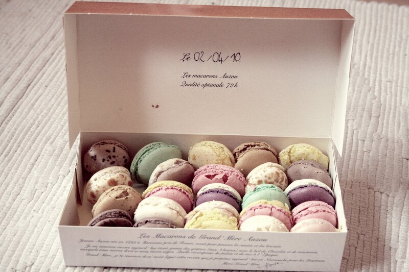 Macarons in a Box — White, Calm, Photograph, Text
