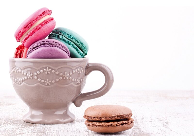 Macarons in a Cup — Pink