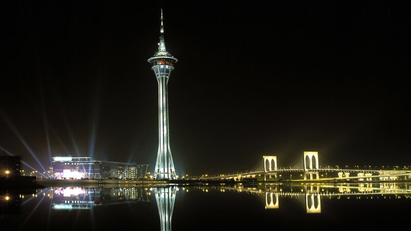 Macau Tower at Night — Black