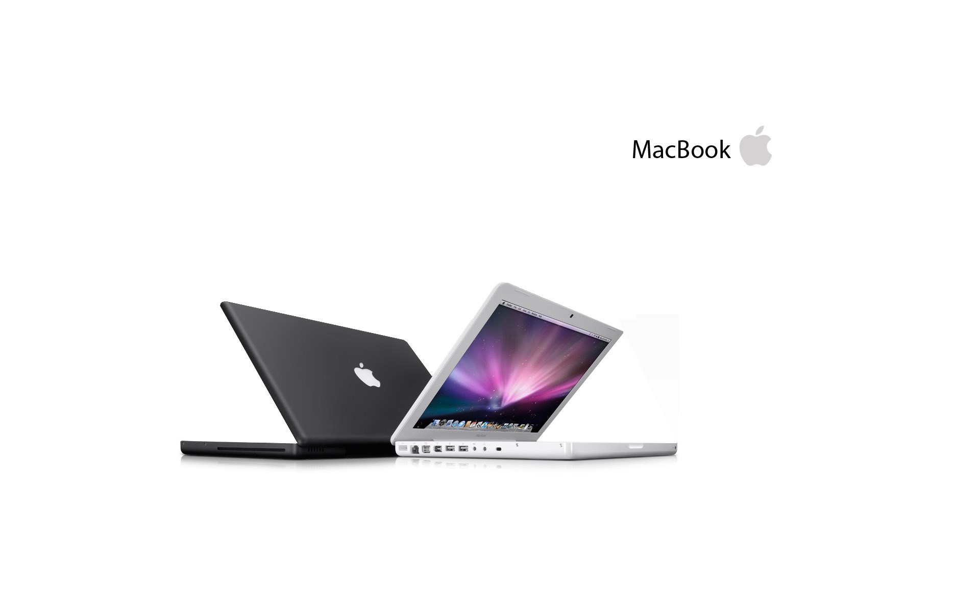 MacBook laptops in black and white