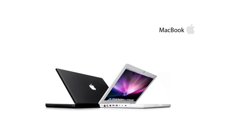 MacBook laptops on white