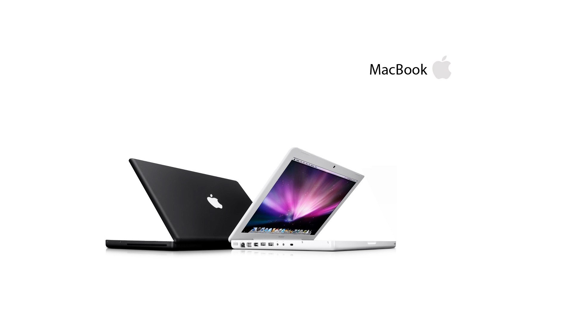 MacBook laptops on white