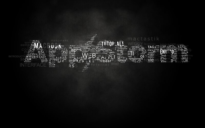 MacBook word cloud design