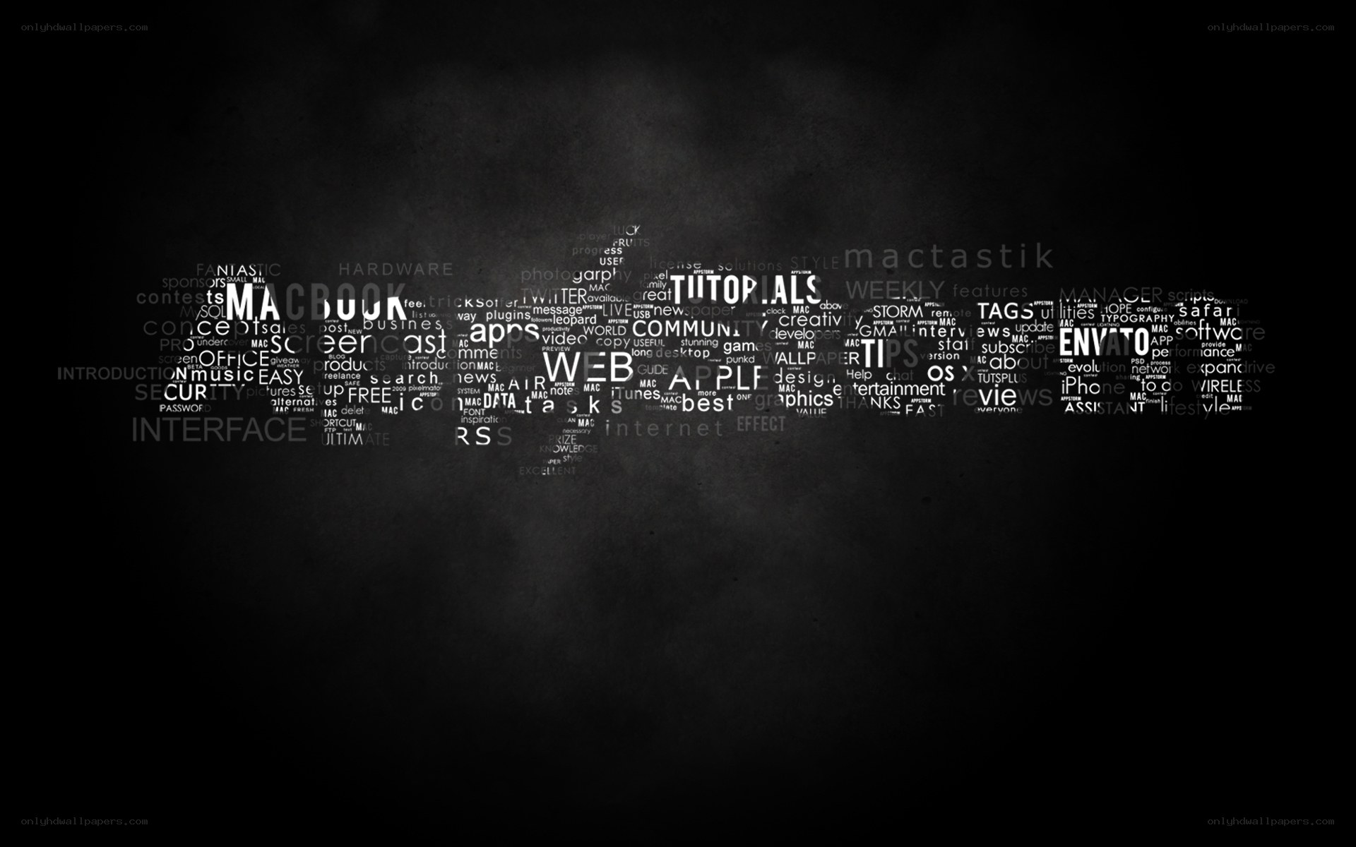MacBook word cloud design