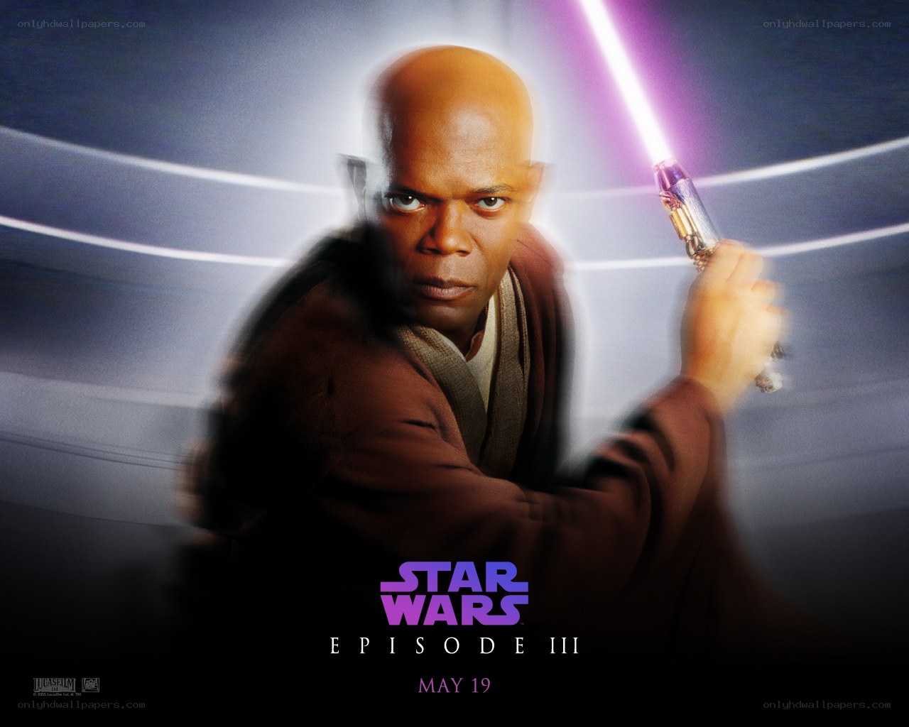 Mace Windu with lightsaber