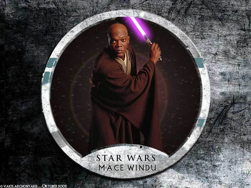 Mace Windu with Lightsaber — Brown