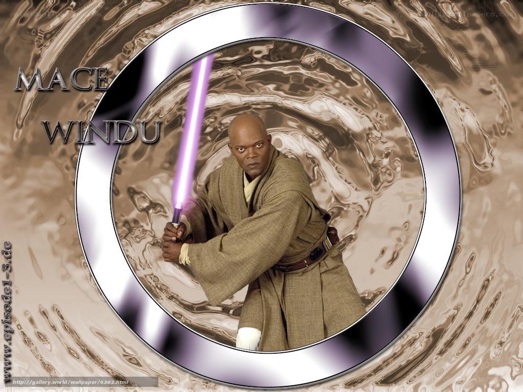 Mace Windu with lightsaber