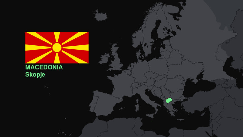 Macedonia on map