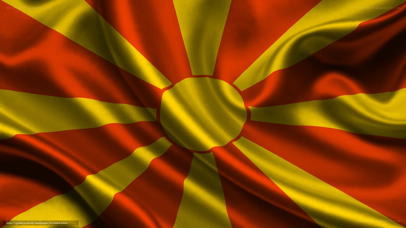 Macedonian flag waving