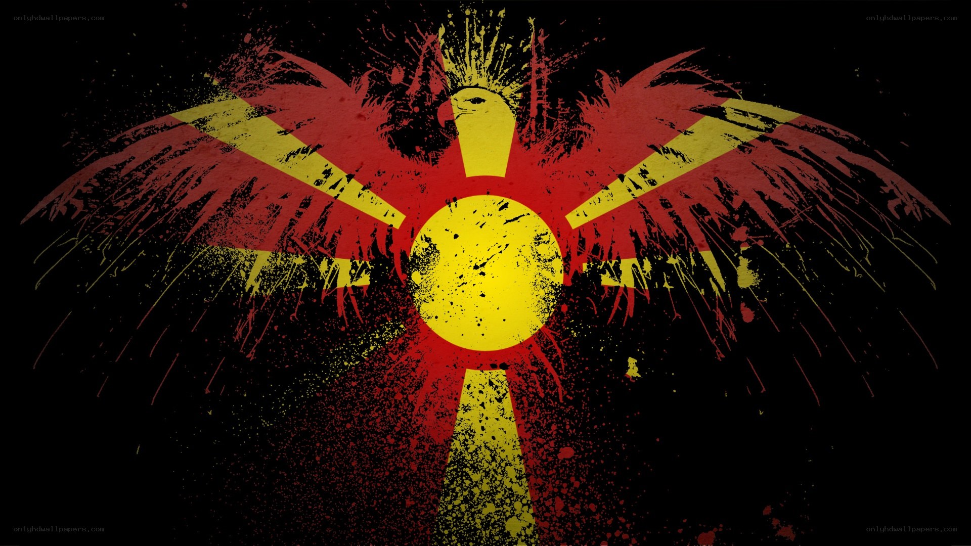 Macedonian flag with grunge effect