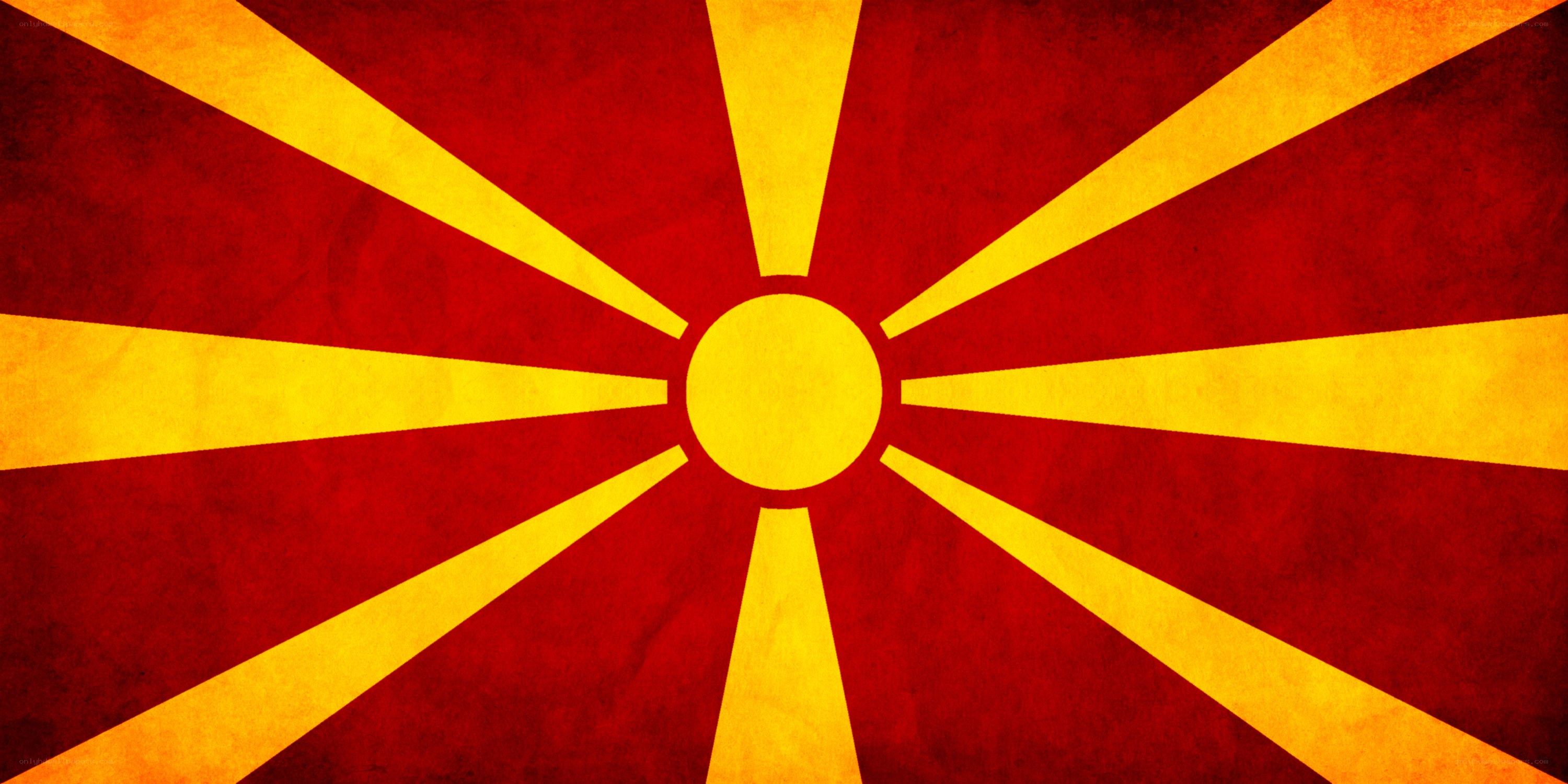 Macedonian flag with sun symbol
