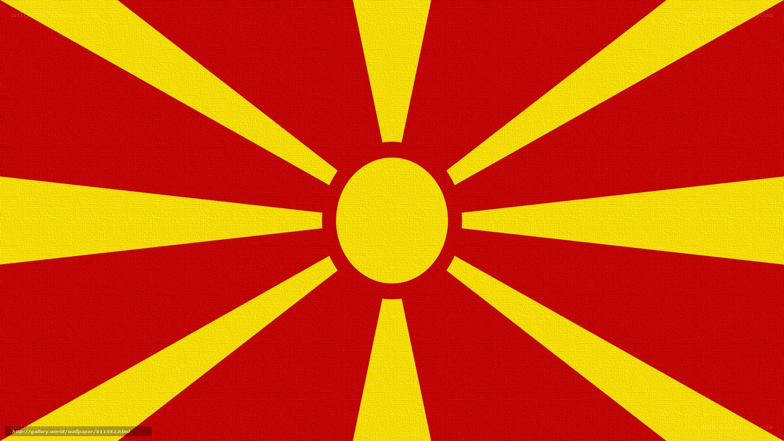 Macedonian flag with sun symbol