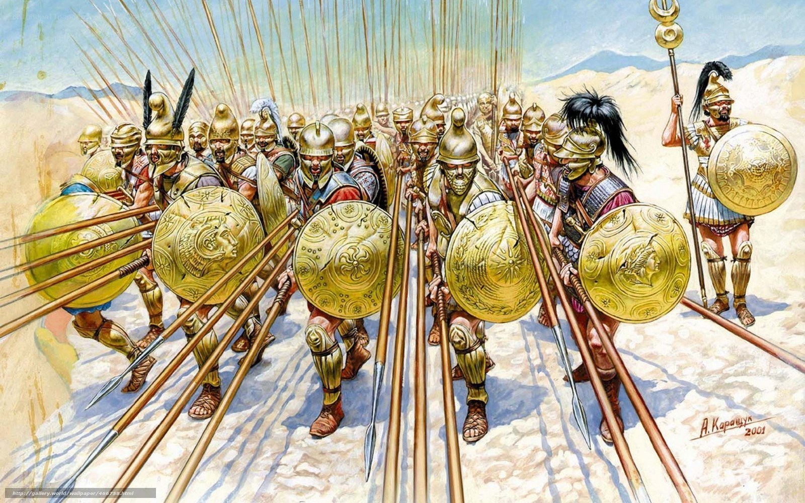 Macedonian phalanx in battle
