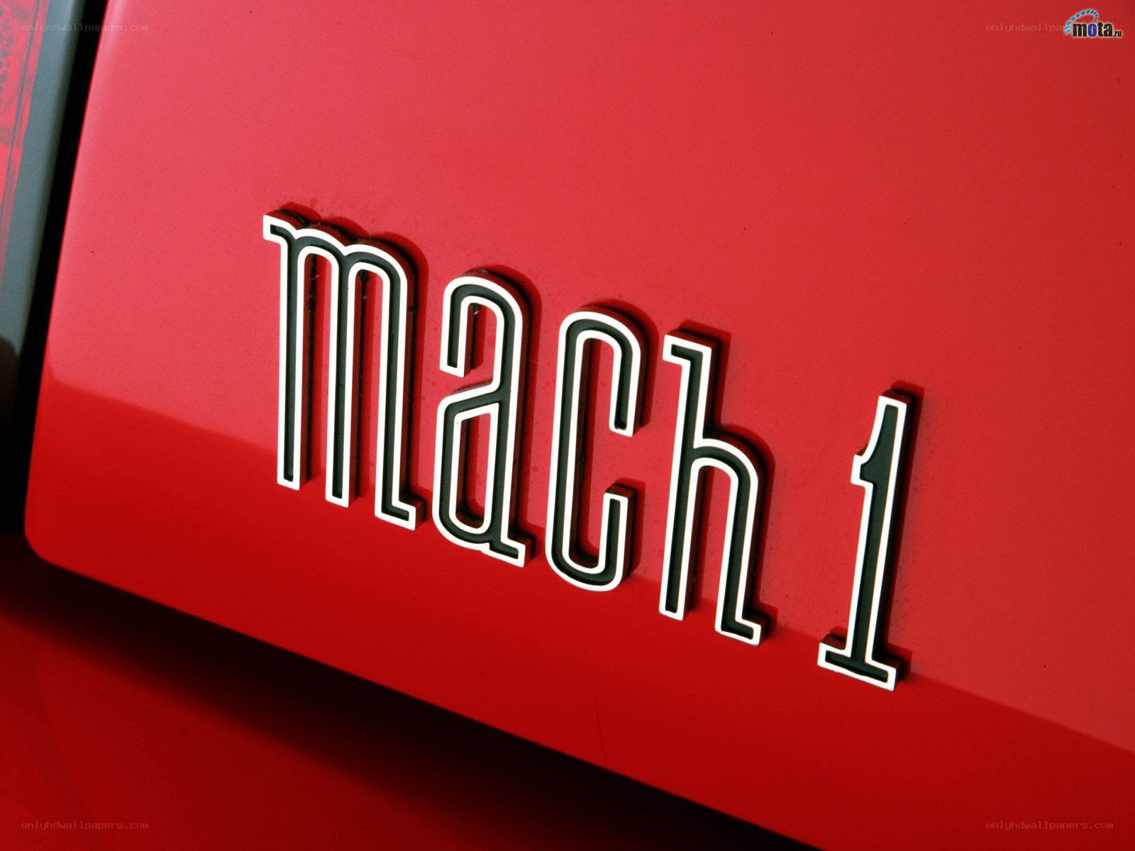 Mach 1 car emblem