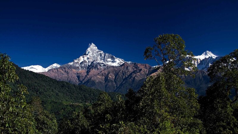 Machapuchare mountain peak