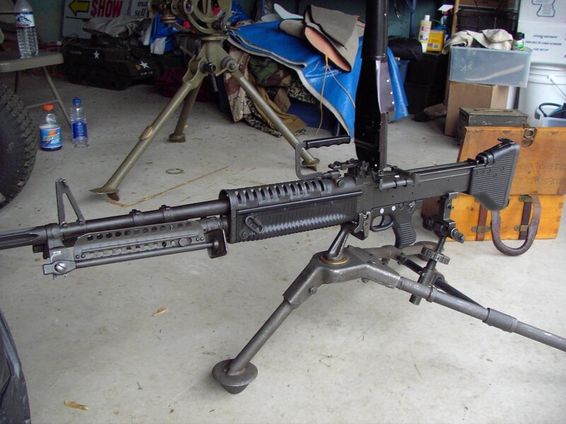 Machine Gun on Bipod — Black, Utilitarian