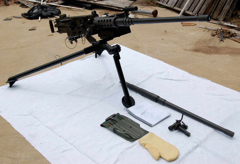 Machine gun on display
