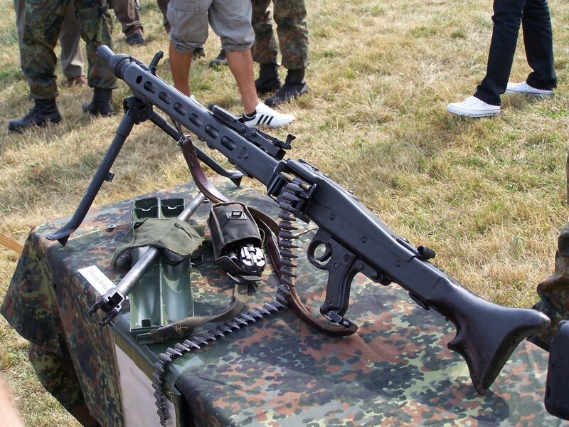 Machine gun on display